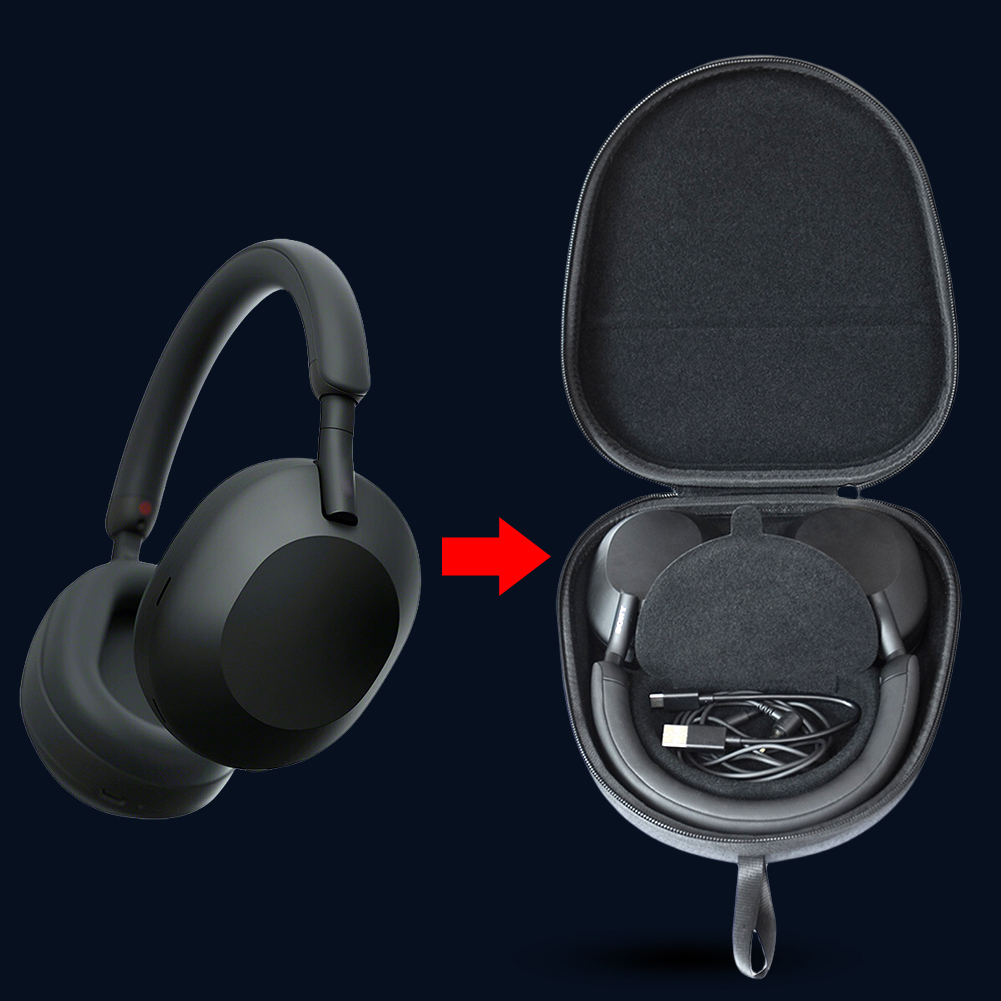 Sony Headphone Wh-1000Xm5 - Wytrzymałe, ochronne etui z twardego materiału